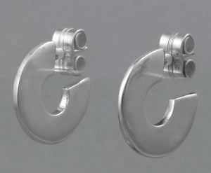 Arete Argollas Planas Plata