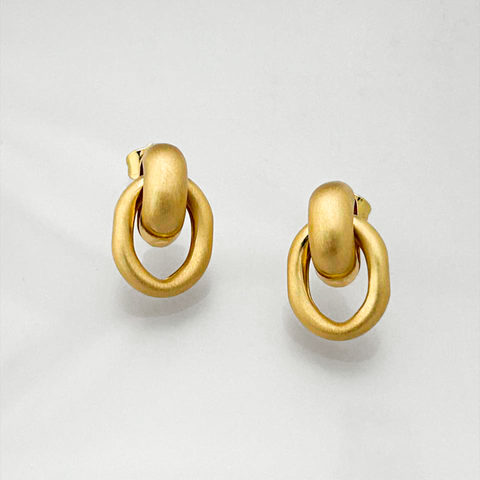 Arete Acero con Baño de Oro