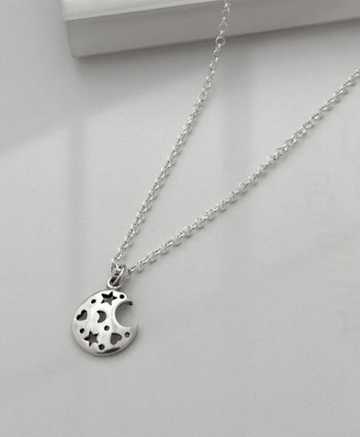 Collar Media Luna Cielo
