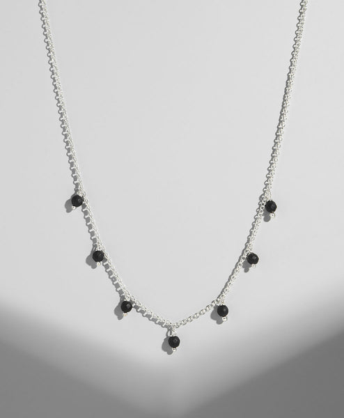 Collar Cadenita Bolitas Usa Piedra