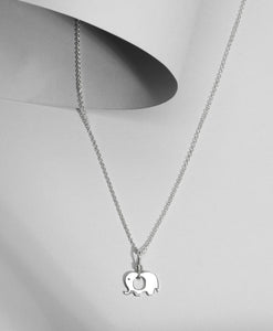Collar Cadenita Rolito Delgadita Corta Dije Elefante Hueco