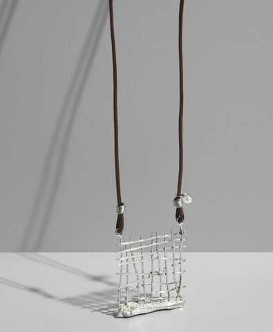 Collar Cuero Rejilla Grande