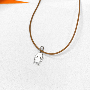Collar Cuero Dije Niña