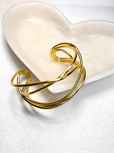 Pulsera Acero Brazalete Entrelazado