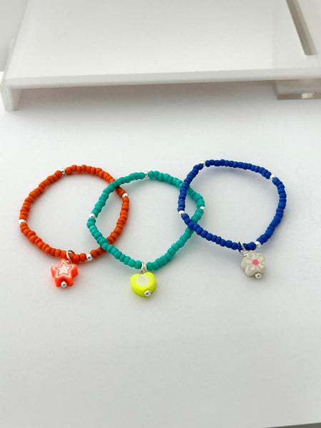 Pulsera Cristales Elástica Niña Dije Piedra