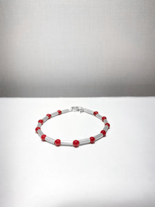 Pulsera Tubitos Cortos Satinados Piedras