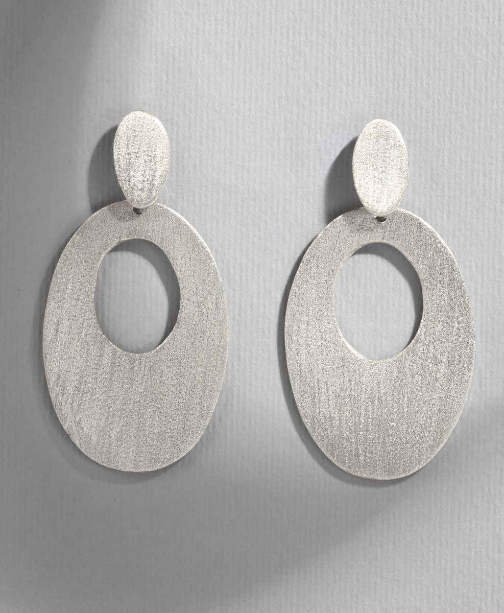 Arete Dona Oval Satinado
