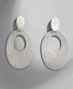 Arete Dona Oval Satinado