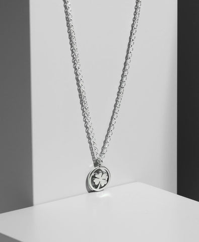 Collar Cadenita Circulo Trebol