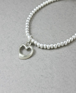 Pulsera Bolitas Broche Dije Corazón Ti