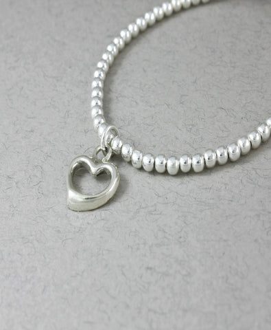 Pulsera Bolitas Broche Dije Corazón Ti