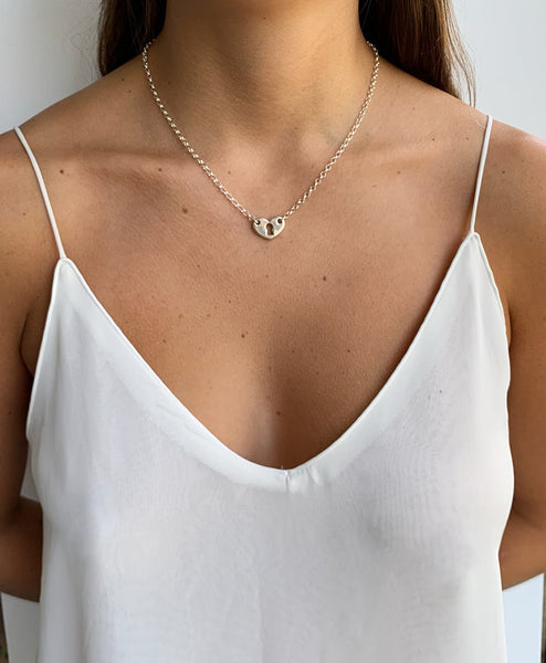 Collar Cadenita Corazón Candado