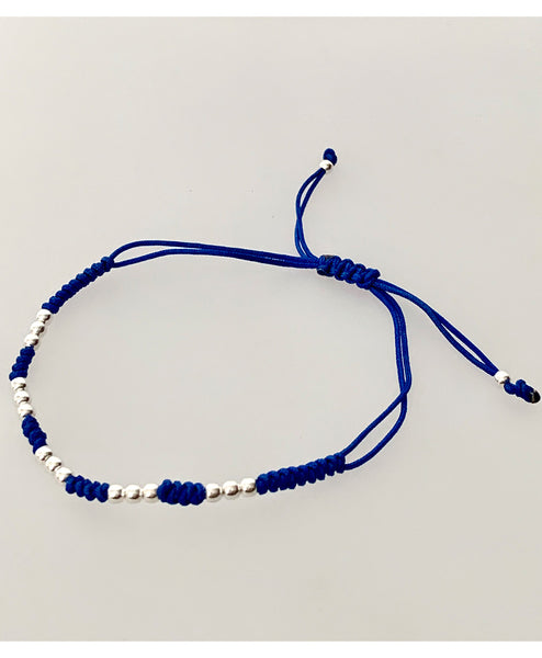 Pulsera Tejida Hilo Bolitas Usa II