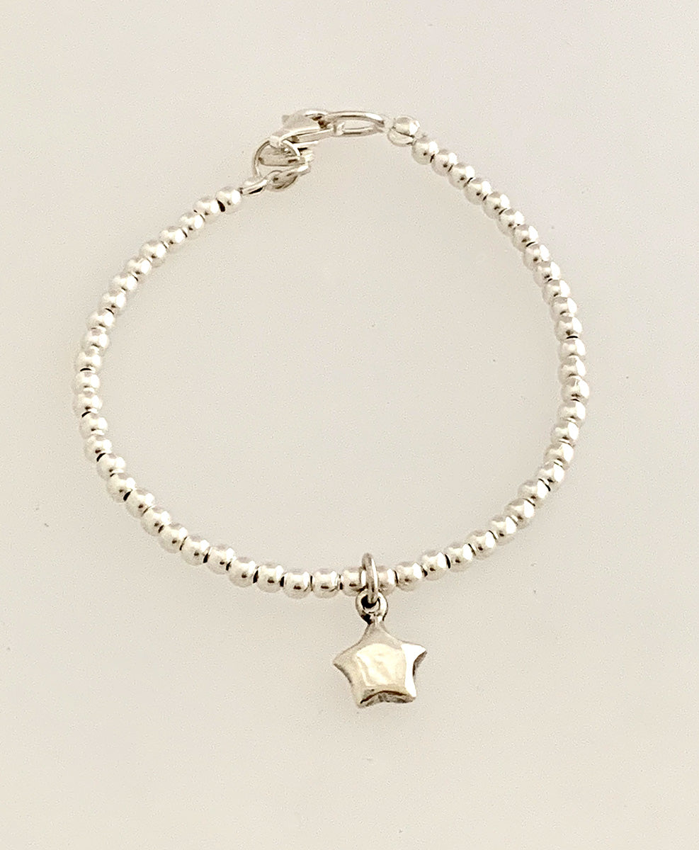 Pulsera Bolitas Broche Dije Estrella