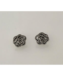 Arete Negro Rosa Cristales