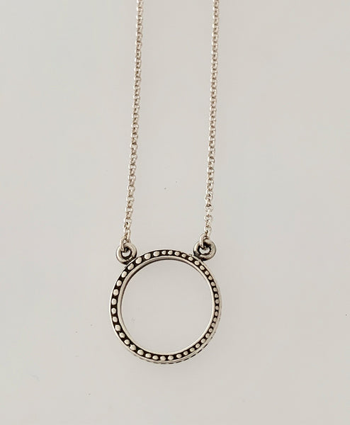 Collar Cadenita Un Circulo Punteado