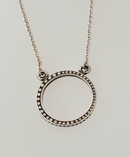 Collar Cadenita Un Circulo Punteado