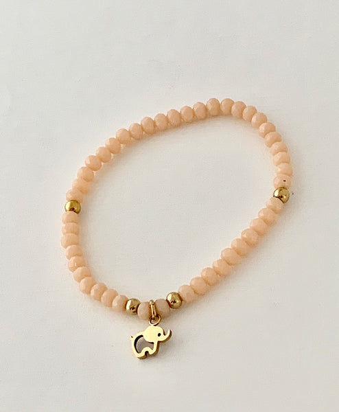 Pulsera Acero Cristales Dije