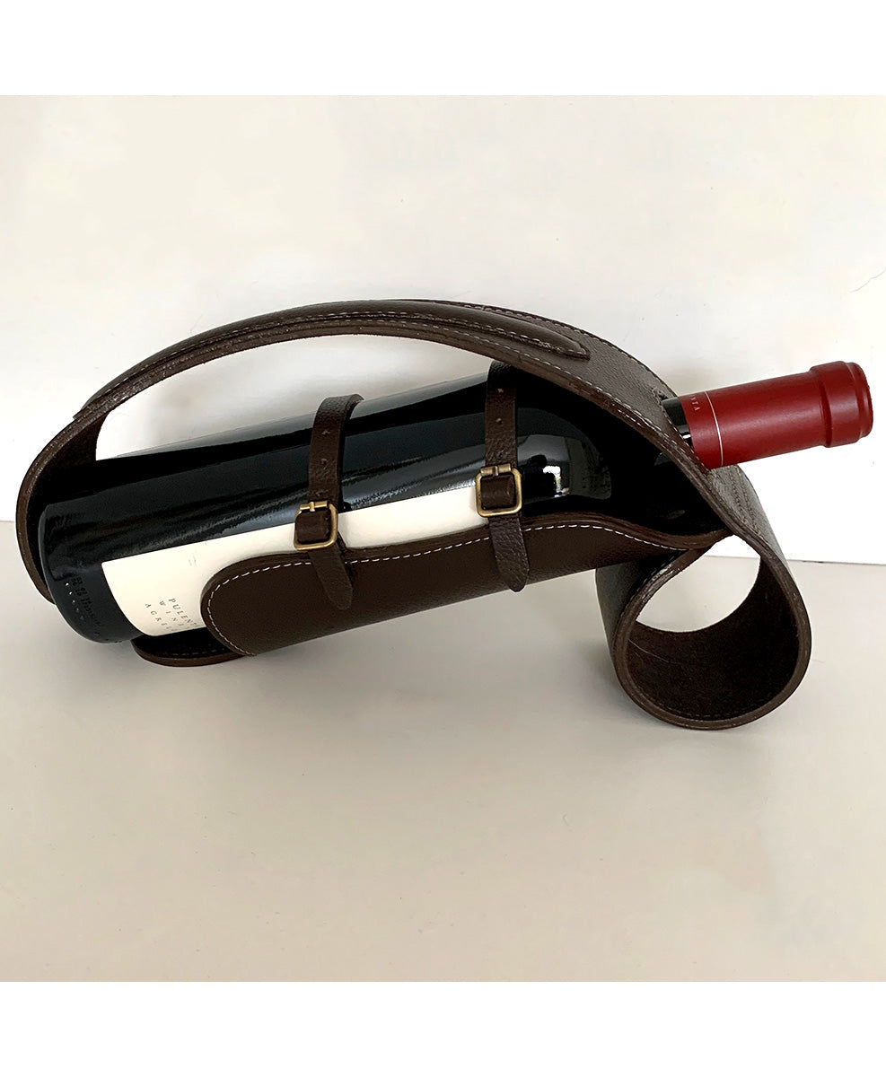 Porta Botella Inclinado Marrón