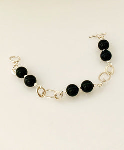 Pulsera Argollas Pk I Piedras Negras