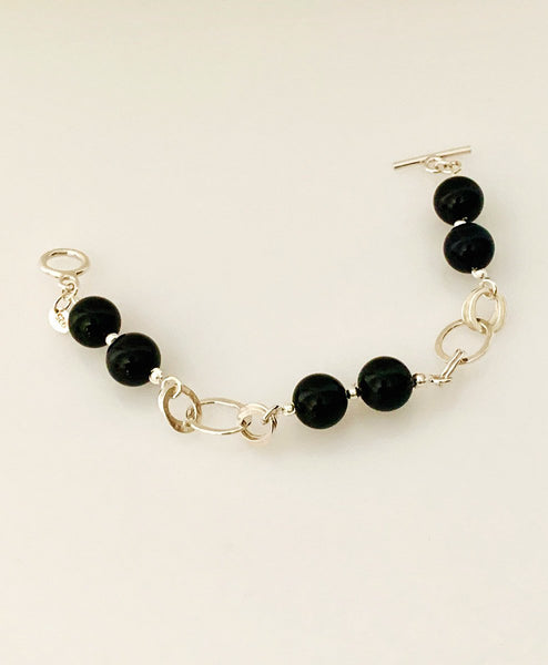 Pulsera Argollas Pk I Piedras Negras