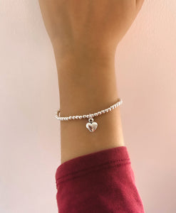 Pulsera Bolitas Broche Dije Corazoncito