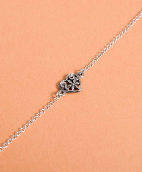 Pulsera Cadenita Corazoncito Labrado