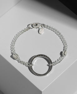 Pulsera Cadenita Circulo Punteado