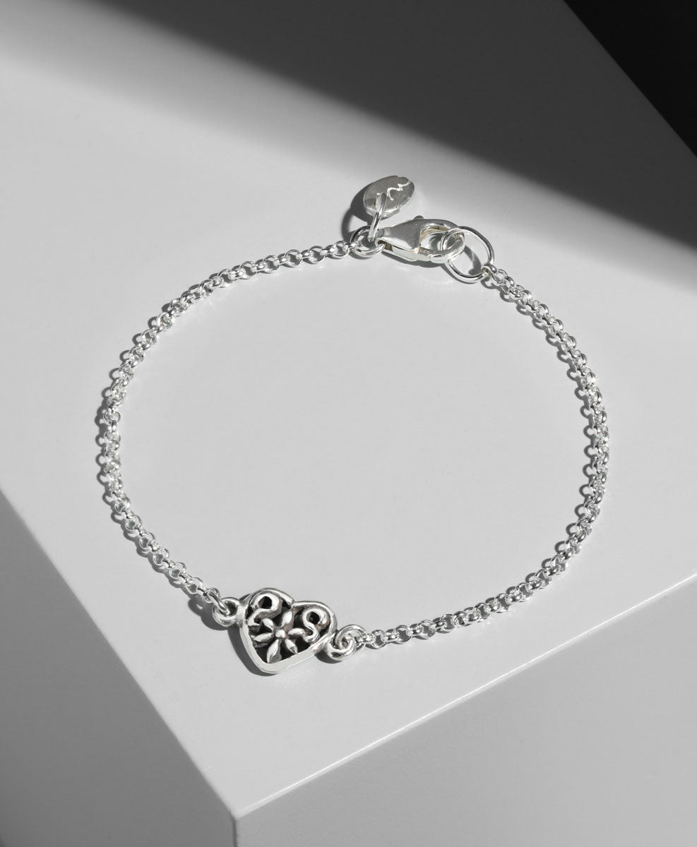 Pulsera Cadenita Corazoncito Labrado