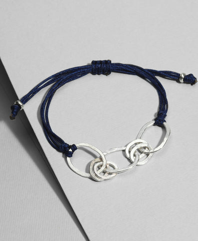 Pulsera Tejida Hilo Argollas Pk