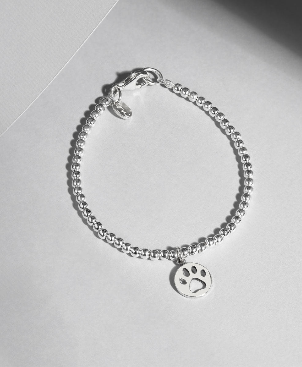 Pulsera Bolitas Broche Circulo Huella