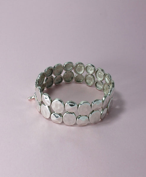Pulsera Chapitas Doble