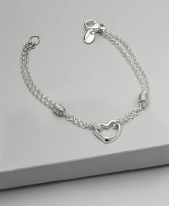 Pulsera Cadenita Corazón Ti